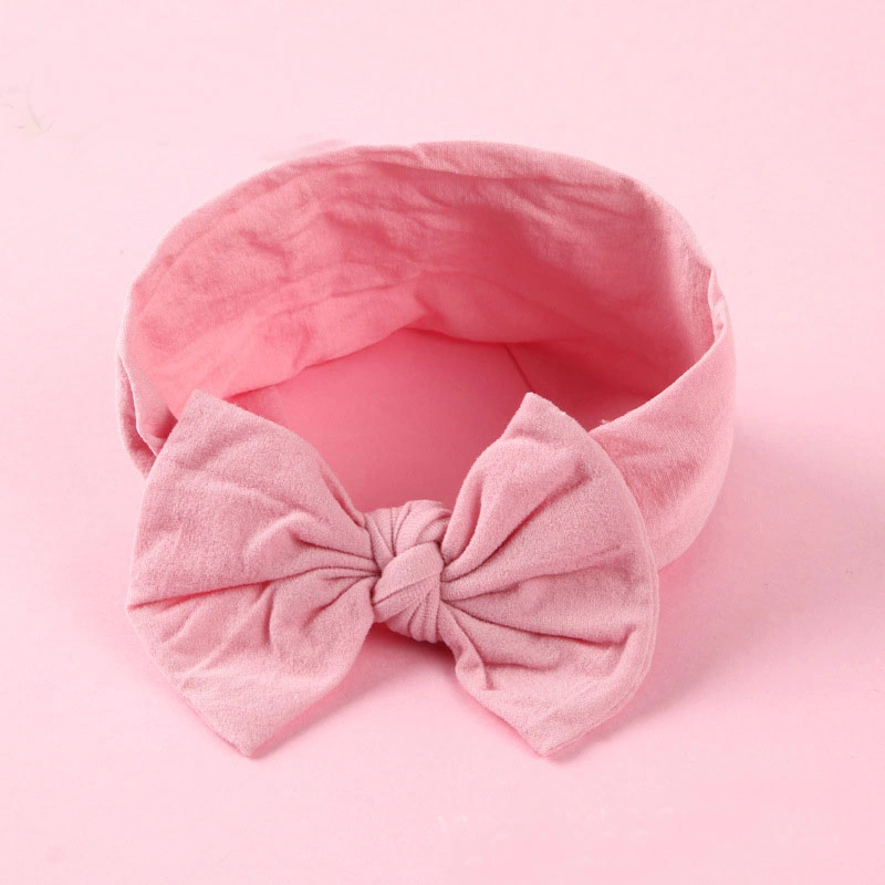 Big Bow Headband for Girls 2019 Solid Large Hair Bows Elastic Turban