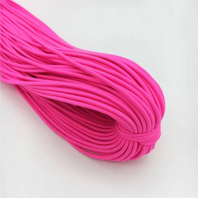 Custom Braided Bicycle Elastic Rope Band Cord Earloop Elastic Latex Natural Rubber Bands