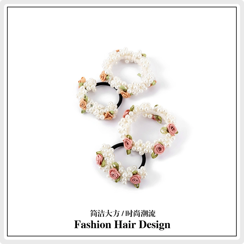 Fashion Jewelry Vintage Mori Pearl Rose Hair Band Leather Band