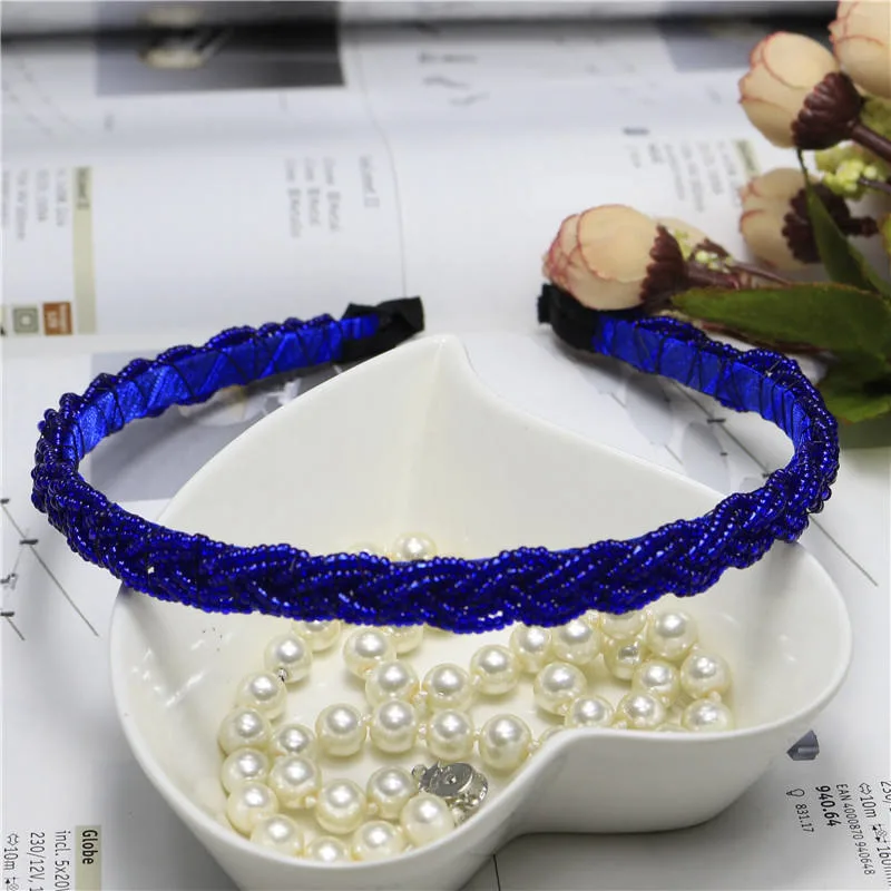 New Style Exquisite Hair Jewelry Fashion Handmade Beaded Braided Hair Hoop