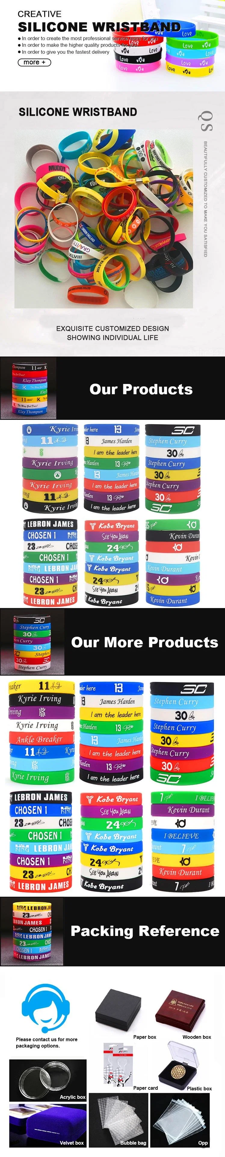 NBA Super Star Logo Silicone Sports Kids Wristband