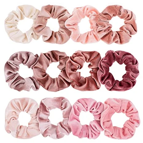 Luxury Brand Factory Vendor Silk Satin Scrunchies Hair Ties Elastic Band for Girl with Logo Printed