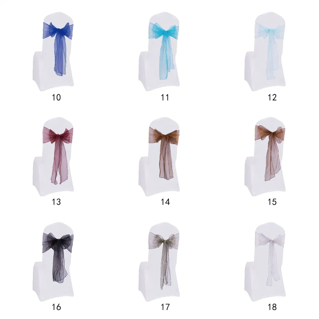 Decorational Organza Sash for Chair of Wedding and Banquet