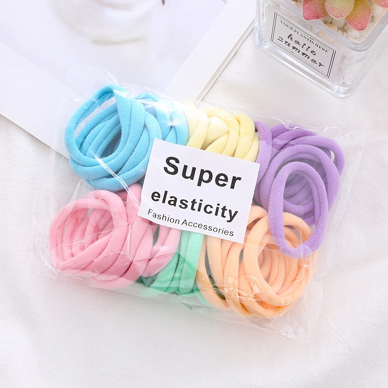 Fashion Colorful Rubber Korean Elastic Hair Ties Elastic Hair Band for Women