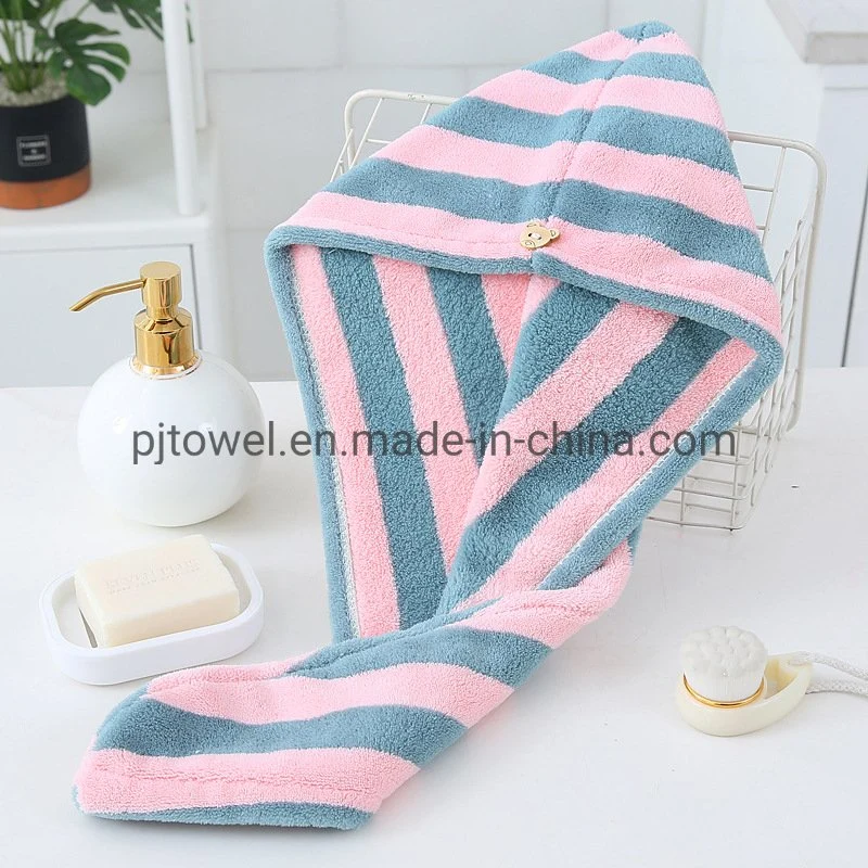 Wholesale Price Super Water Absorption Velvet Micro Fiber Hair Turban Coral Fleece Wrap Towel