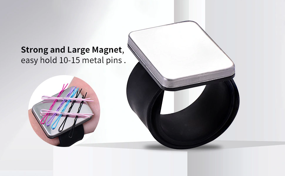 Magnetic Pin Holder Wristband Pin Cushion Holder for Hair Clips