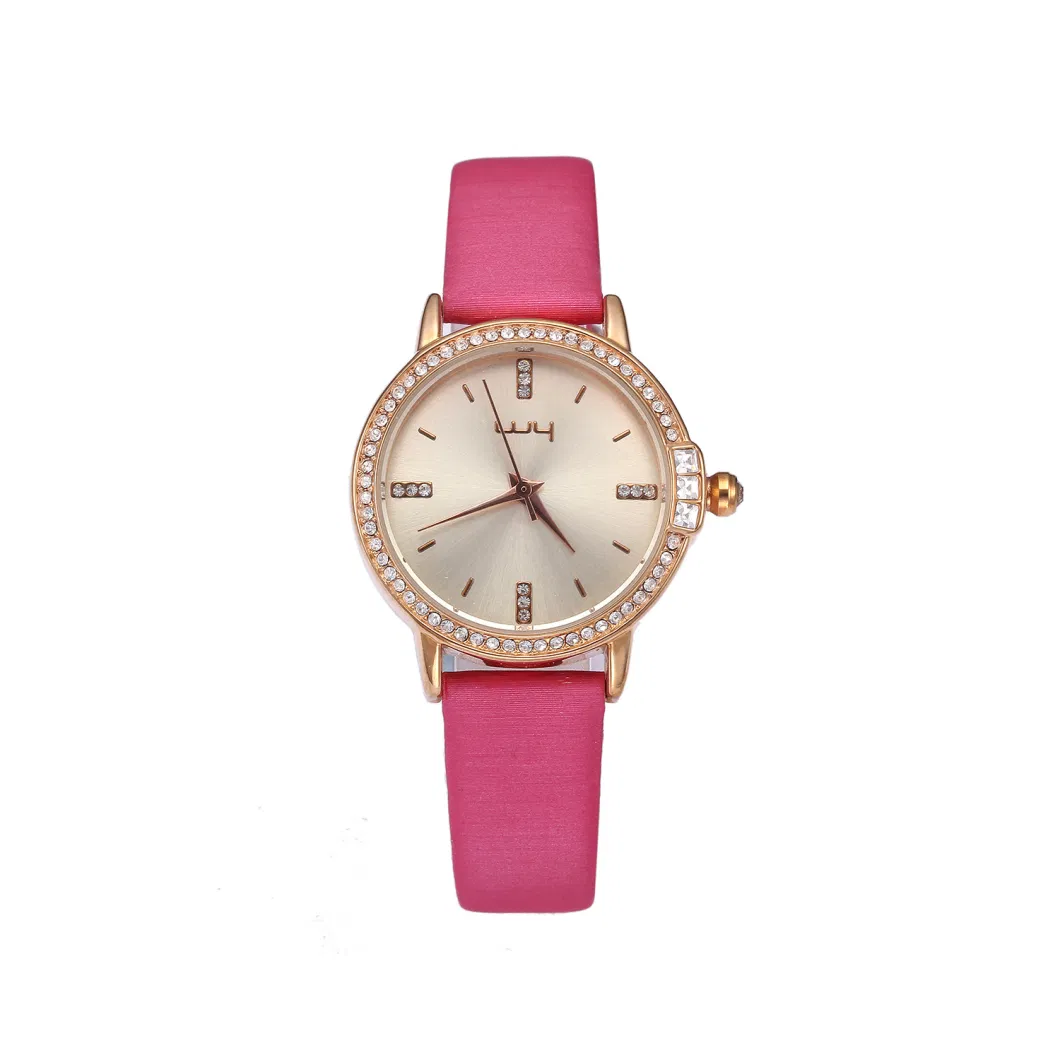 Hot Sale Quartz Watch Leather Strap Ladies Wrist Watches Colorful Band