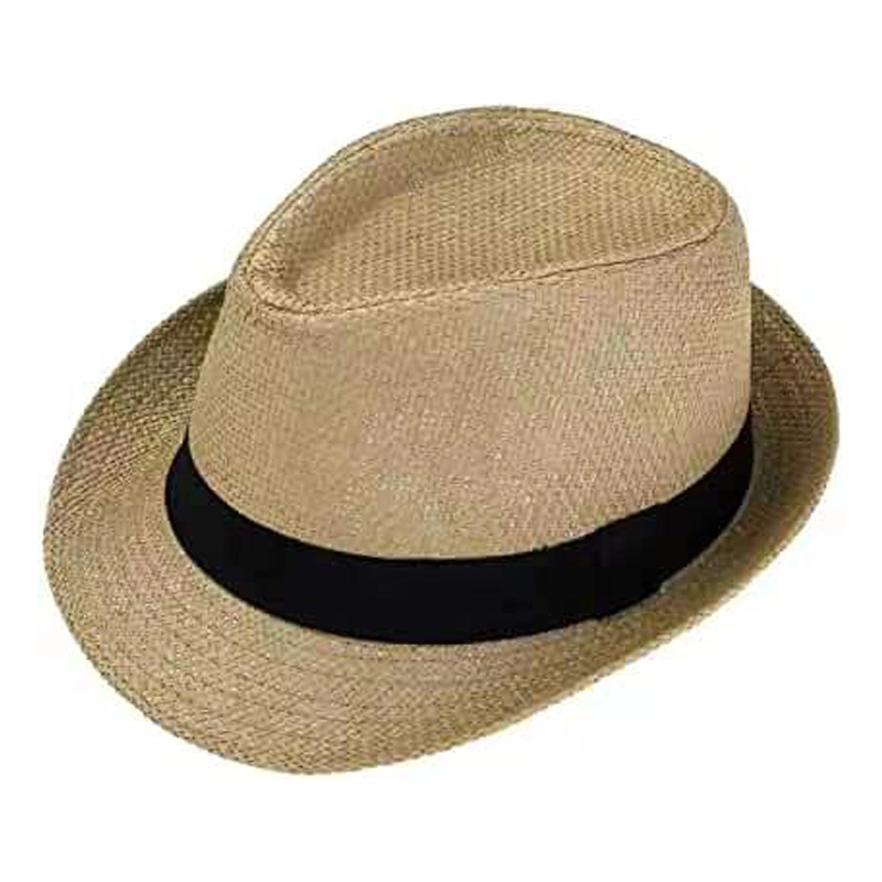 Straw Crushable Summer Panama Fedora Trilby Hat with Band