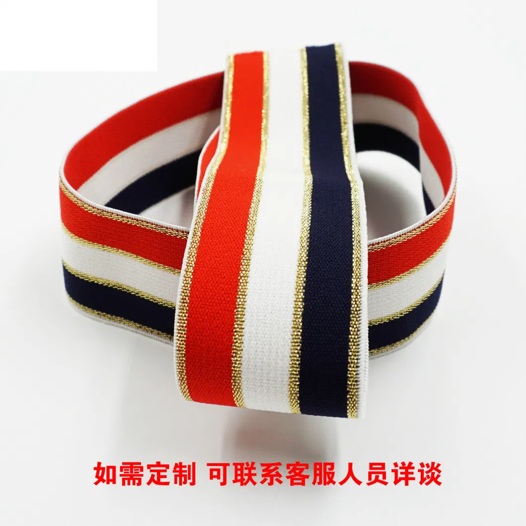 Factory Customized Gold and Silver Wire 3.8 Cm Intermediate Color Rubber Band