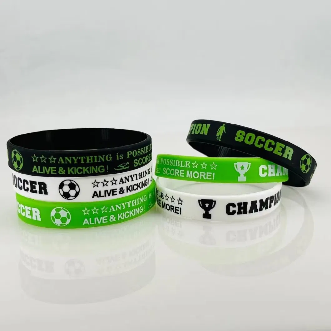 Custom Printing Football Silicone Band Wristband for Gifts