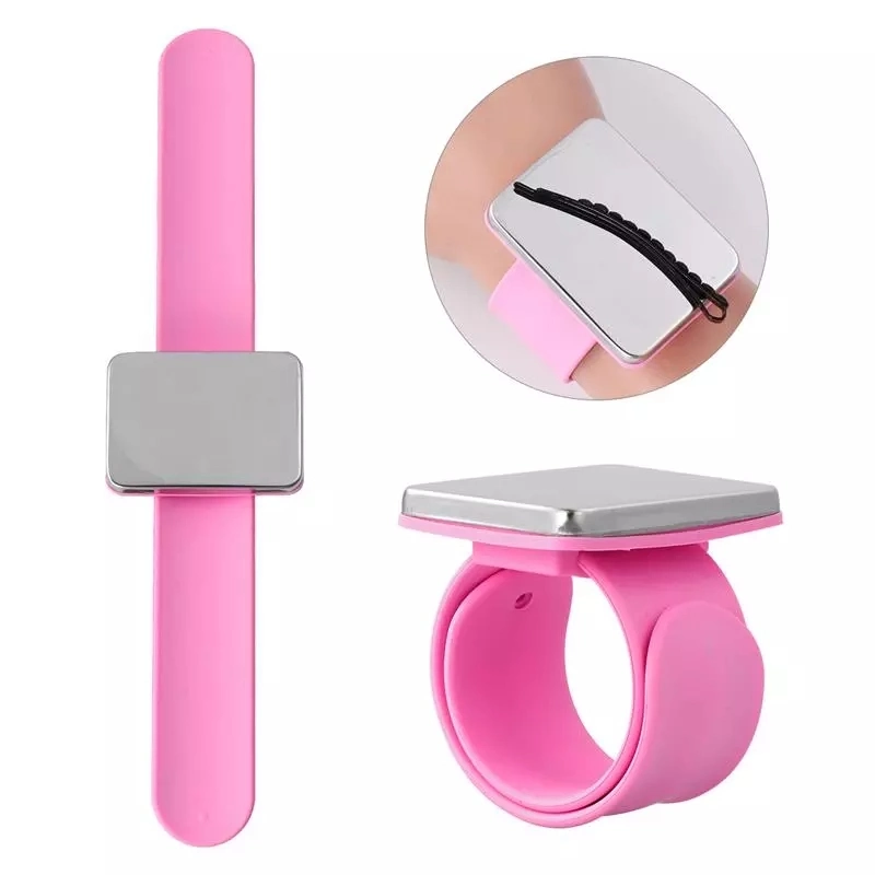 Magnetic Pin Holder Wristband Pin Cushion Holder for Hair Clips