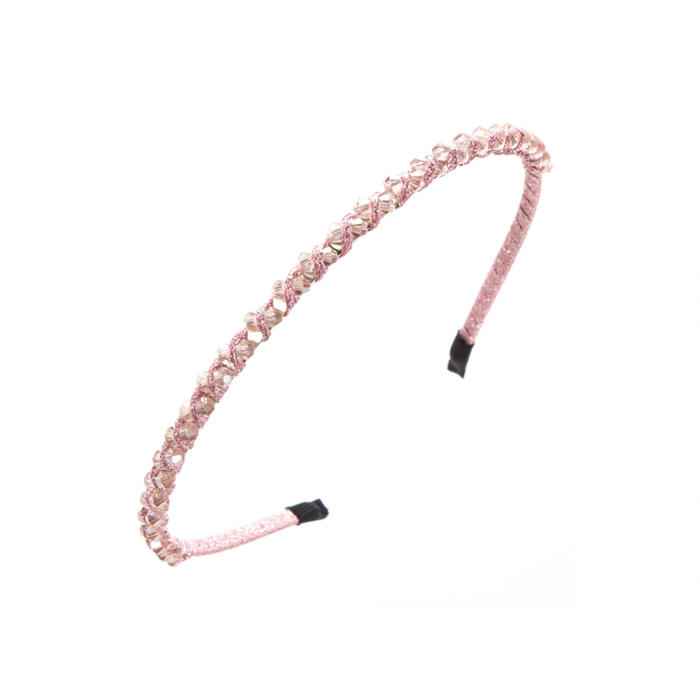 Fashion Crystal Handmade Woven Beaded Fine Edge Rhinestone Headbands Hairband Wholesale