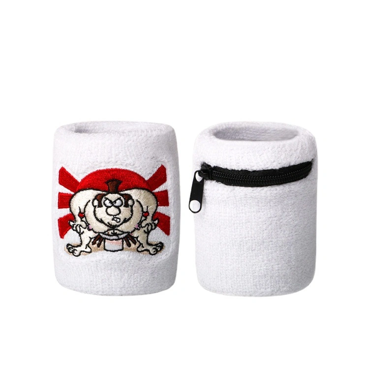 Customized Sport Wristband with Zipper for Promotional