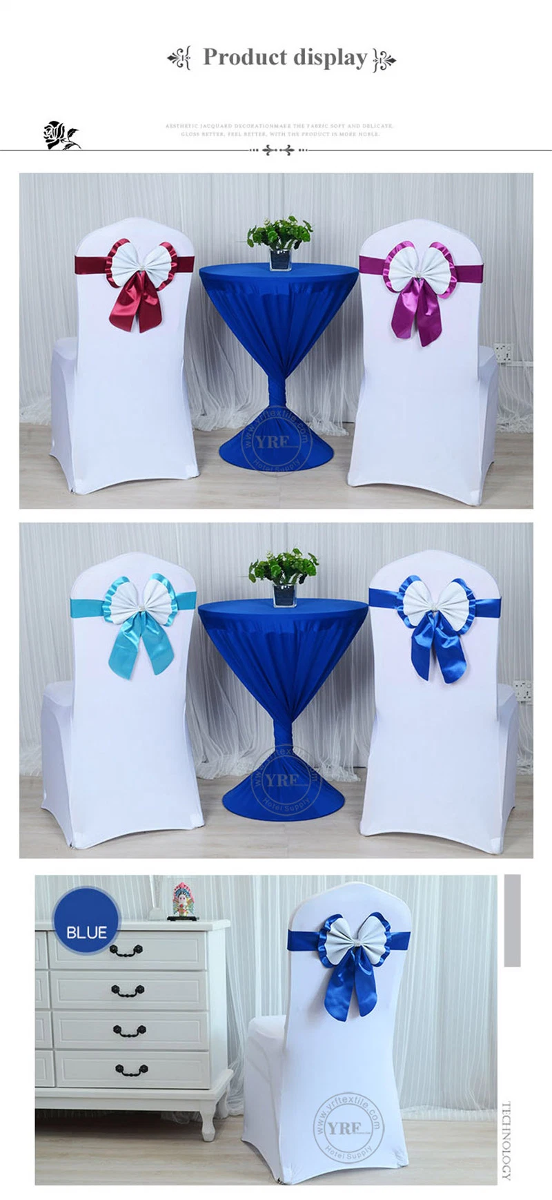 Wedding Deluxe University Chair Covers Spandex Chair Sash