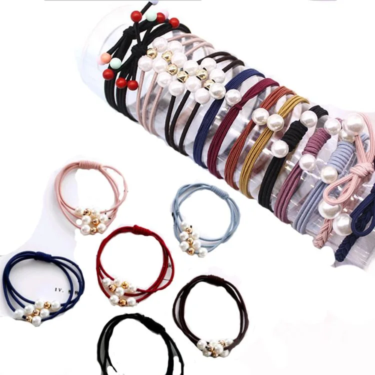 Girl Headbands Hand Ring Headwear Accessory Pearl Hair Elastics Hair Bands