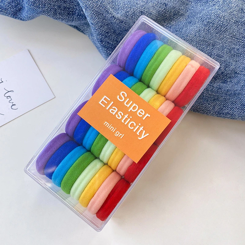 32PCS/Set Rainbow Super Elasticity Nylon Hair Rubber Bands