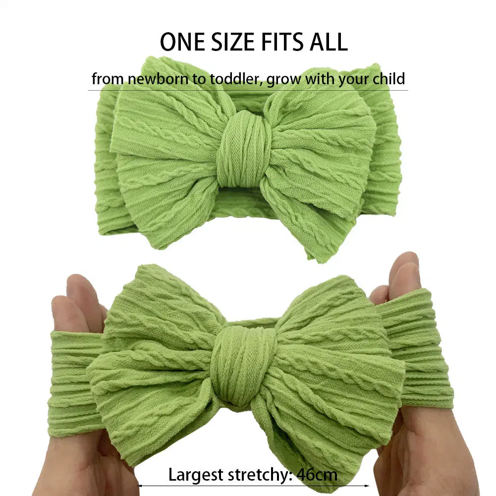 Bow Nylon Layers Headwear Kids Elastic Turban Headwraps Newborn Headband