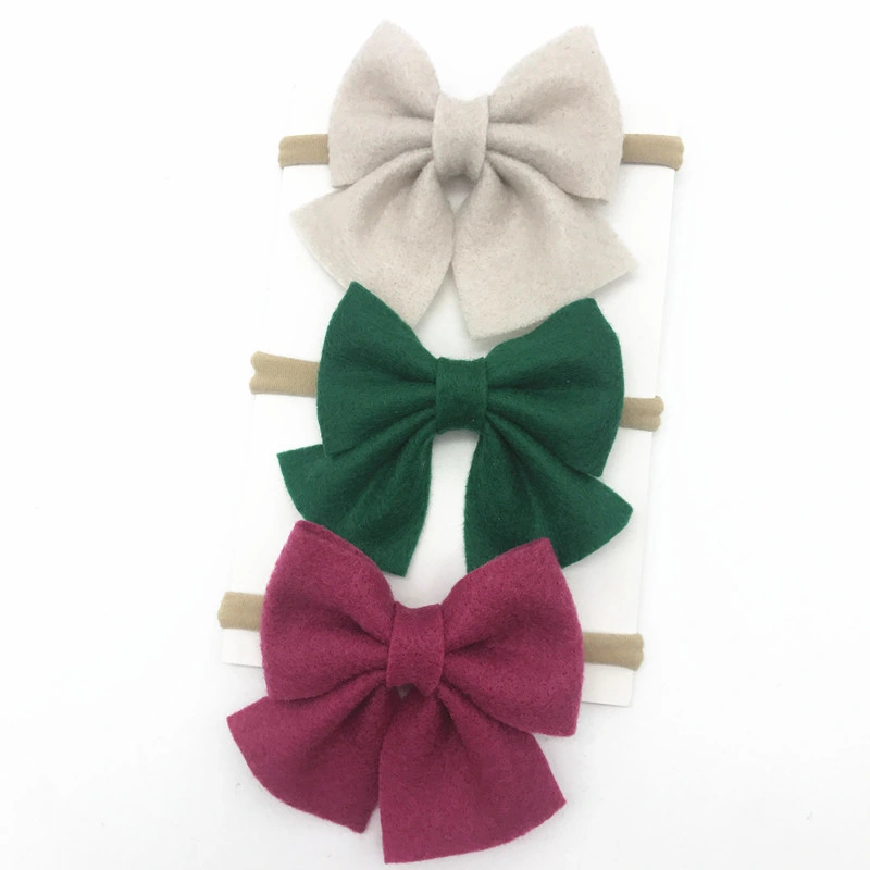 Non-Woven Large Butterfly Machine Baby Headband Winter Baby Dovetail Headband