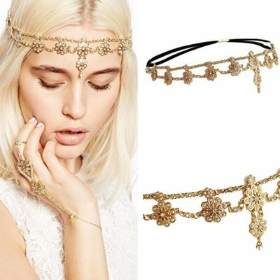 Sweet Flower Hair Hoop Bridal Tiara Alloy Wreath Headband