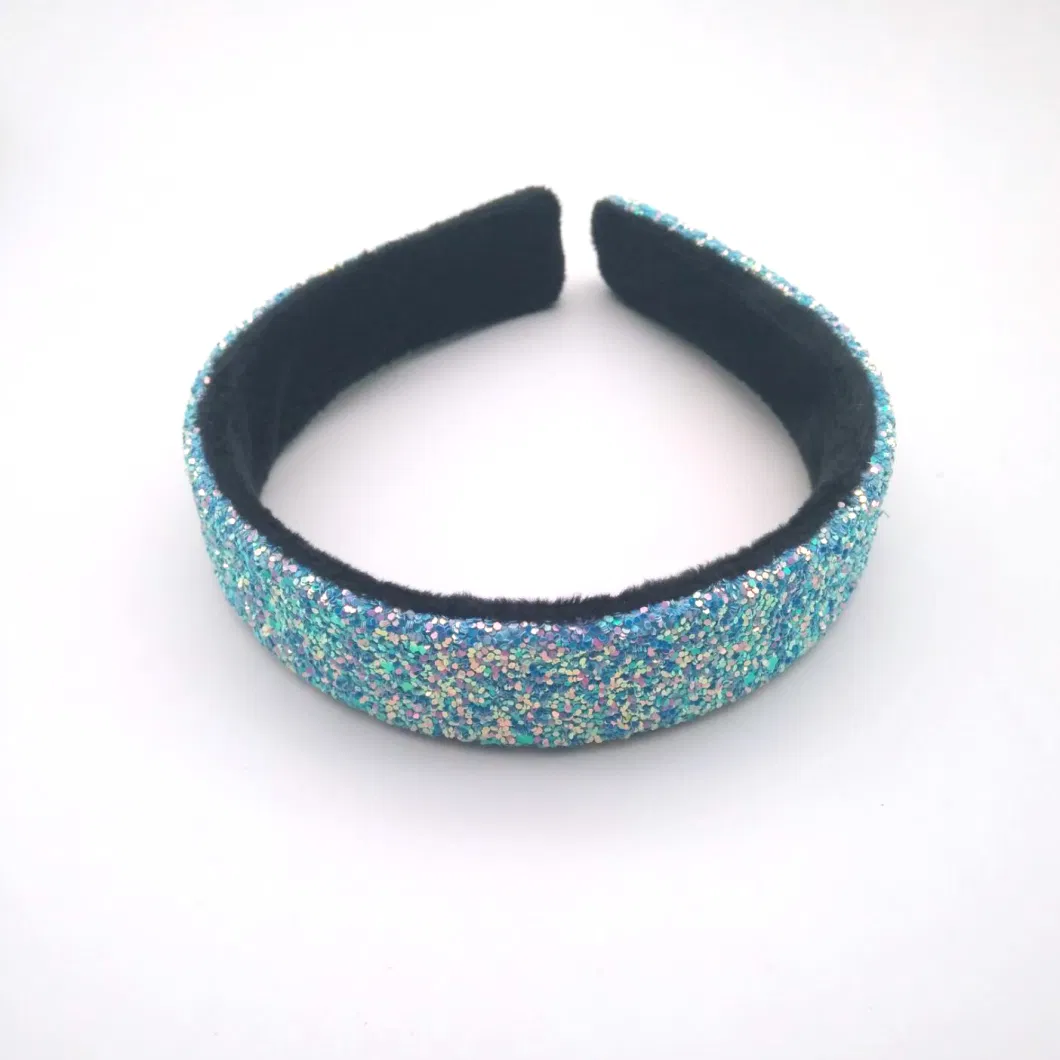 Sequins Horseshoe Headband Mermaid Headwrap Shine Glitter Head Band