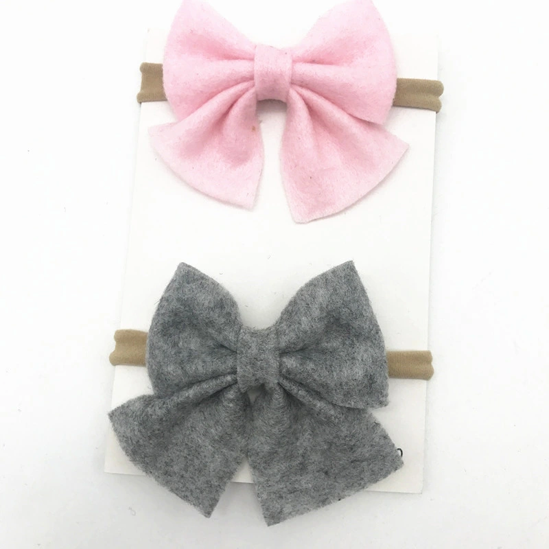 Non-Woven Large Butterfly Machine Baby Headband Winter Baby Dovetail Headband