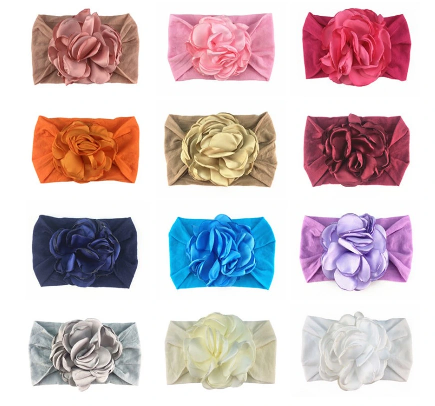 Flower Nylon Headband High-Quality Children&prime;s Baby Headwear Head Band