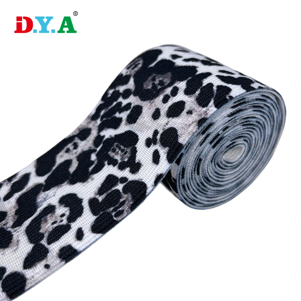 High Stretch Custom Heat Transfer Full Printing Patterned Elastic Webbing Strap for Bag