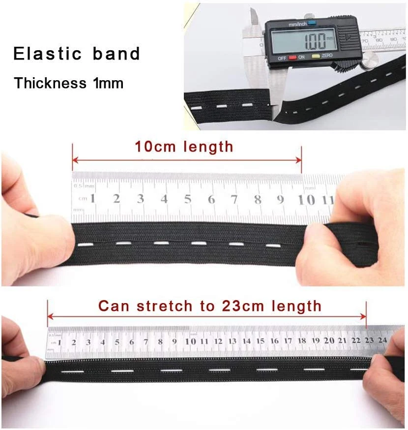 Factory Wholesale Thin Soft Nylon Spandex Buttonhole Elastic Band for Maternity Wear Fetal Heart Monitoring Belt