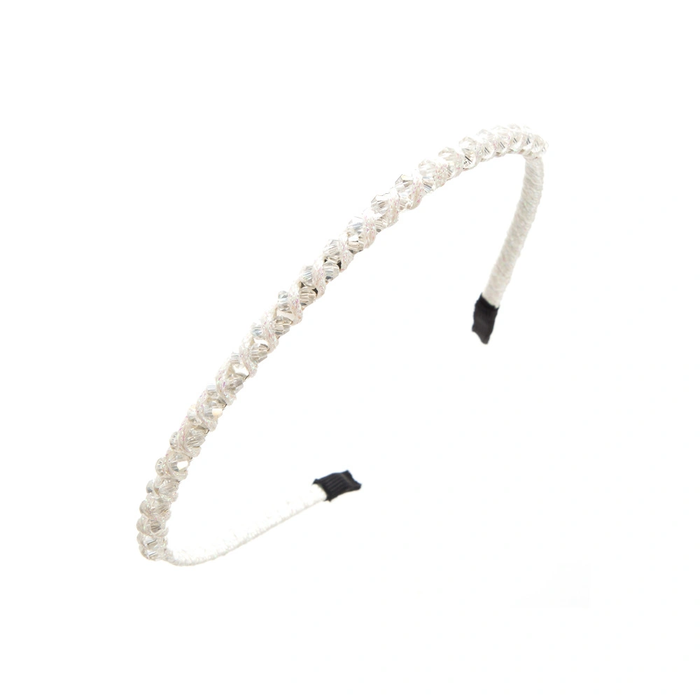 Fashion Crystal Handmade Woven Beaded Fine Edge Rhinestone Headbands Hairband Wholesale