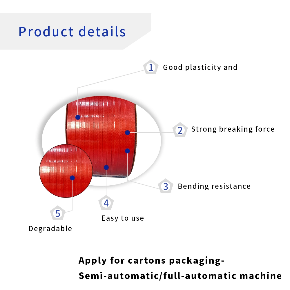 Semi Automatic Corrugated Carton Box PE Knot Tying Strapping