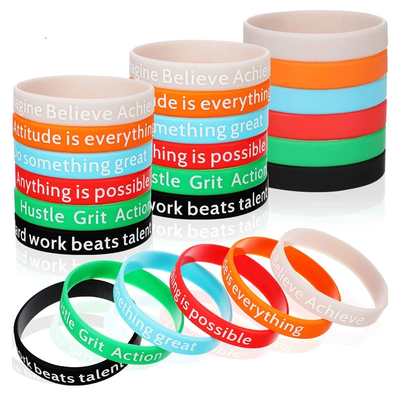 Manufacturing Promotional Custom Logo Silicone Bracelet Soft PVC Wristband