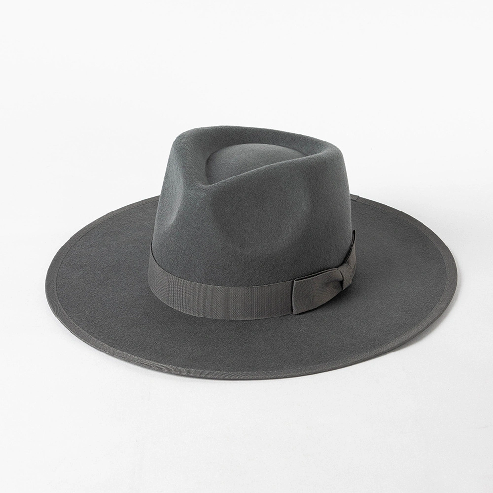 Fashion Custom Fedora Hats 100% Wool Felt Hats Wholesale with Hat Band