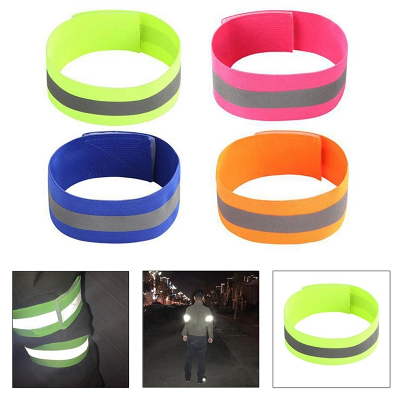 Safety Fluorescent Yellow Elastic Reflective Bands for Night Running