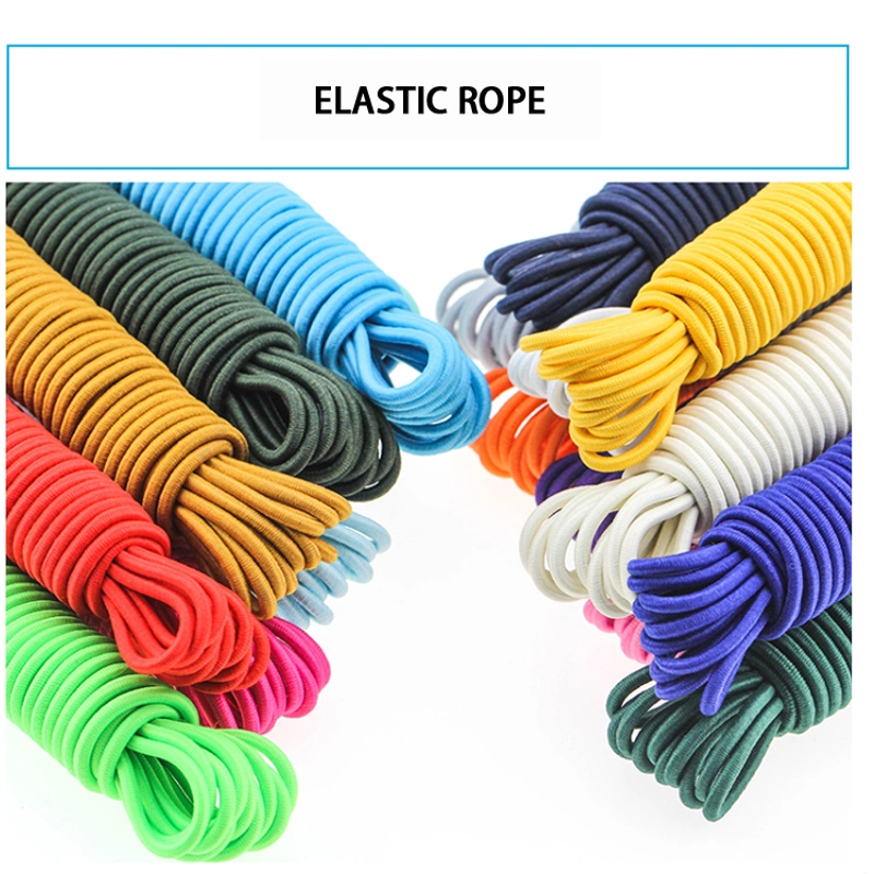 Wholesale Heavy Stretch 3mm/5mm/6mm/8mm/10mm/12mm Polyester Flat Elastic Cord Braided Elastic Band