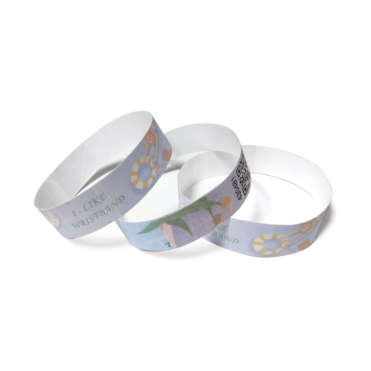 Disposable Festival Band Yellow Papier Wrist Bands Strong Stick Glue Tyvek Paper Wristband Customized