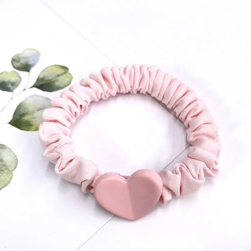 Sweet Heart Hair Scrunchy Small Circle Hair Rope Korean Style Hair Band