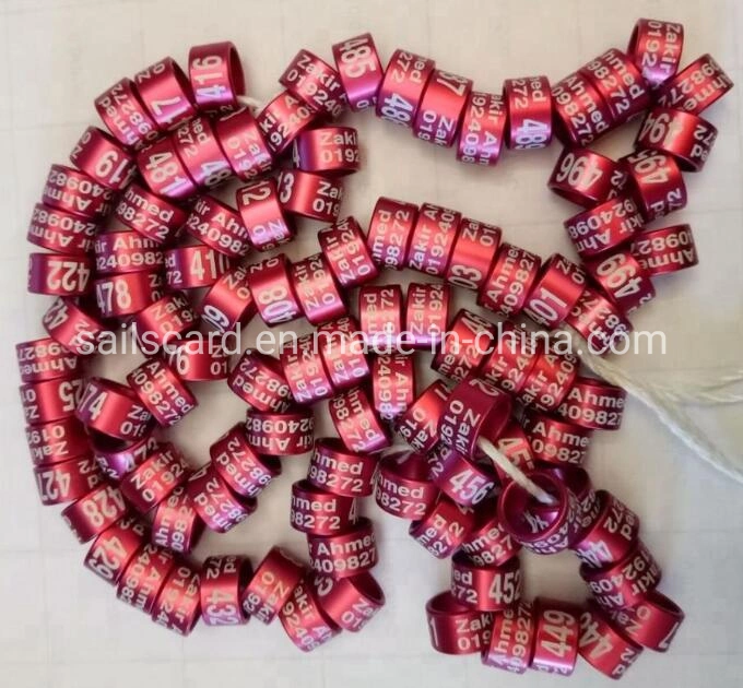 Abr-S Red Color 3.5mm Racing Pigeon Bands for Bird Club