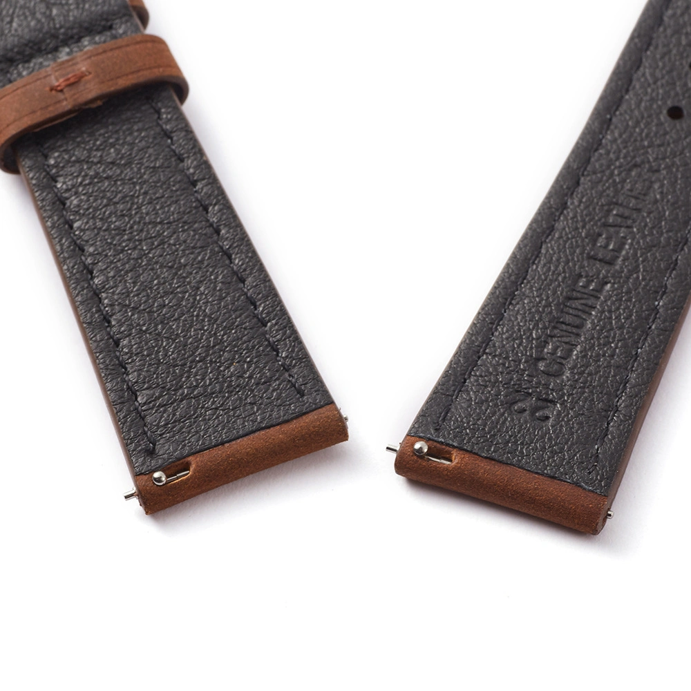 18mm 19mm 20mm 21mm 22mm Quick Release Watch Band Genuine Leather Watch Strap Replacement Thin Tapering Epsom Leather Watch Band