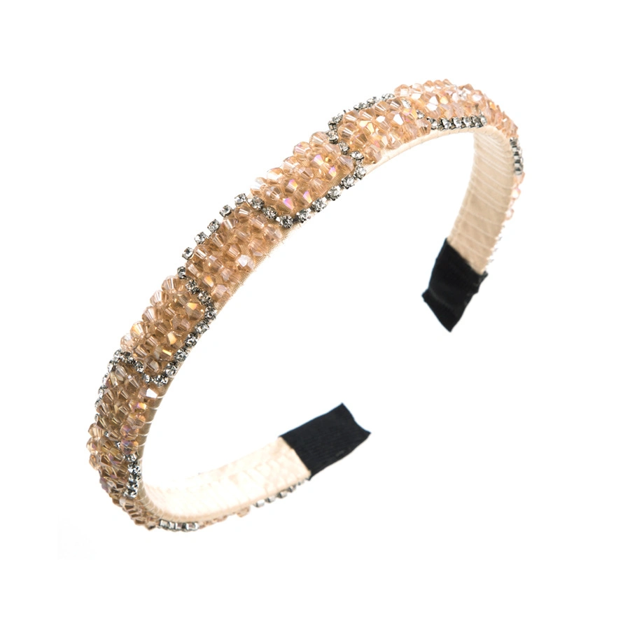 Hand-Woven Beaded Diamond Trim Hairband