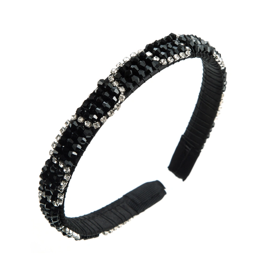 Hand-Woven Beaded Diamond Trim Hairband