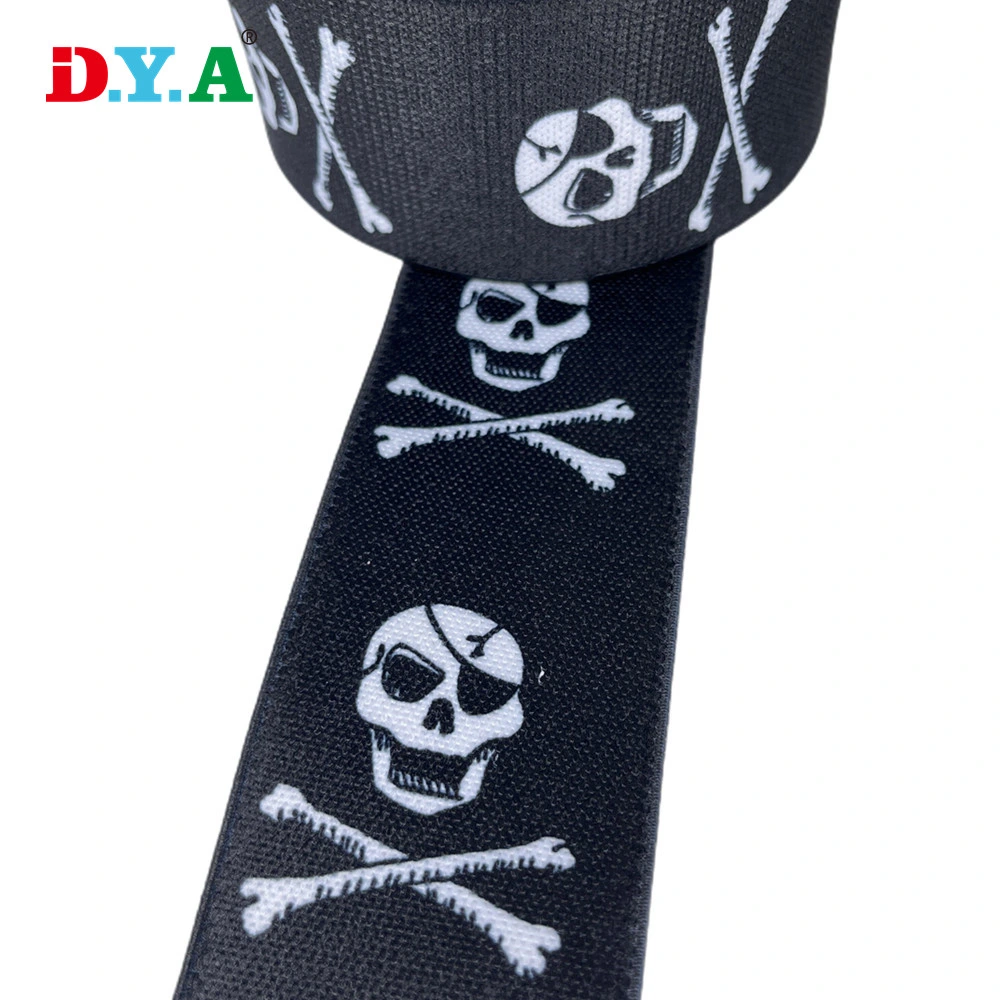 High Stretch Custom Heat Transfer Full Printing Patterned Elastic Webbing Strap for Bag