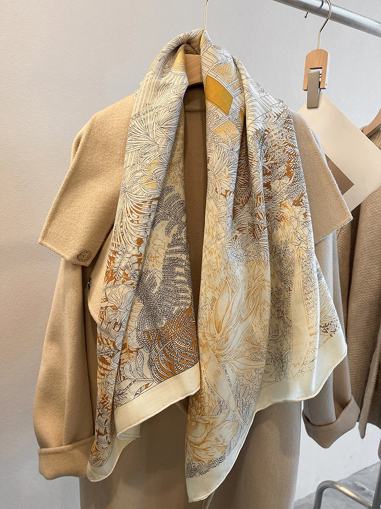 Custom Silk-Cashmere Scarf with Digital Printing