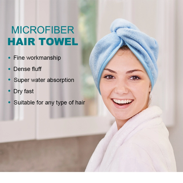 Microfiber Hair Towel Turban Private Label Microfiber Turban Hair Drying Towels Wrap