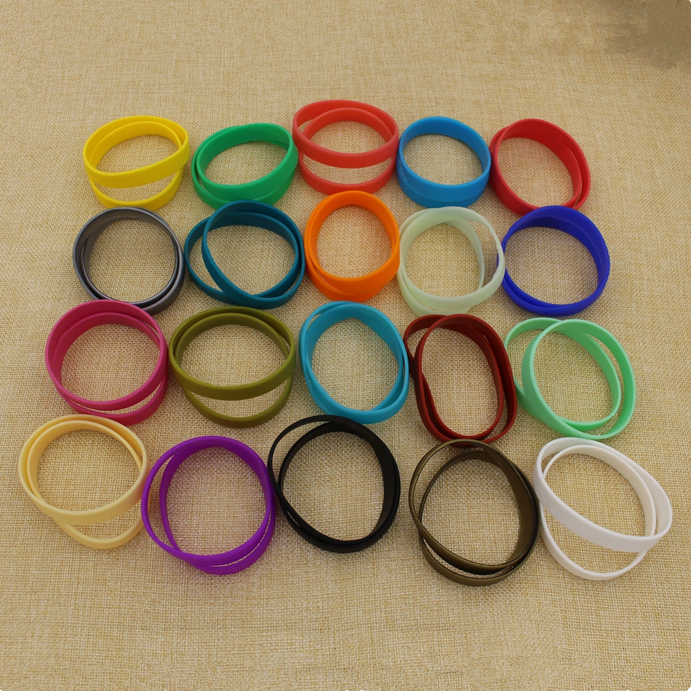 Custom Logo Cheap Purple Ring Bracelets Silicone Ring Wristband for Promotion