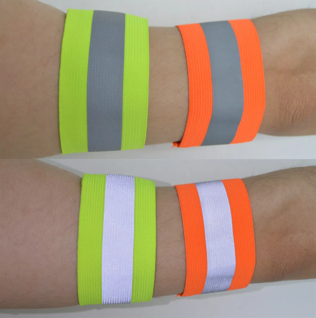 Safety Fluorescent Yellow Elastic Reflective Bands for Night Running