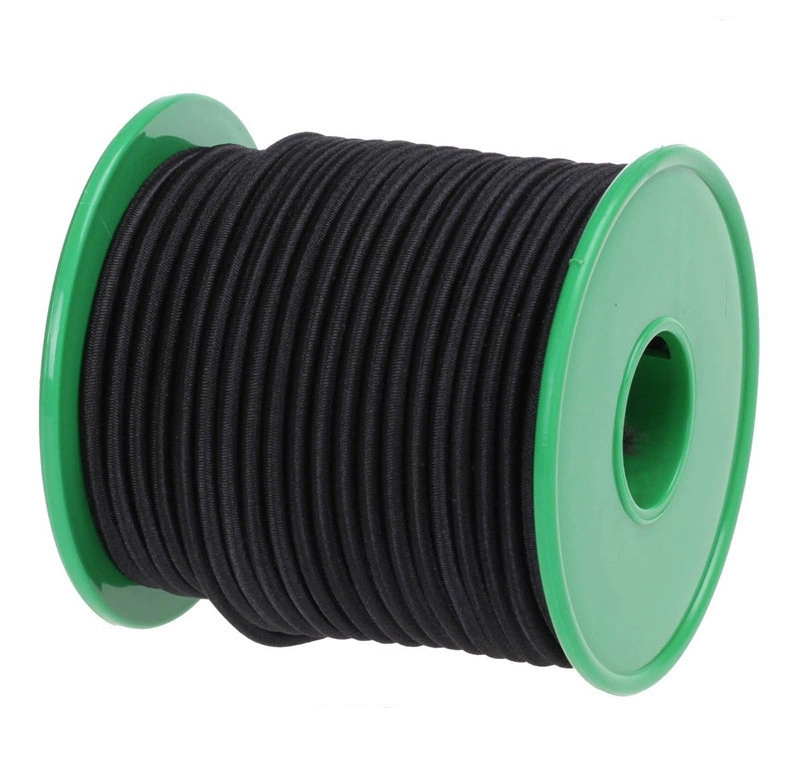 Wholesale Heavy Stretch 3mm/5mm/6mm/8mm/10mm/12mm Polyester Flat Elastic Cord Braided Elastic Band