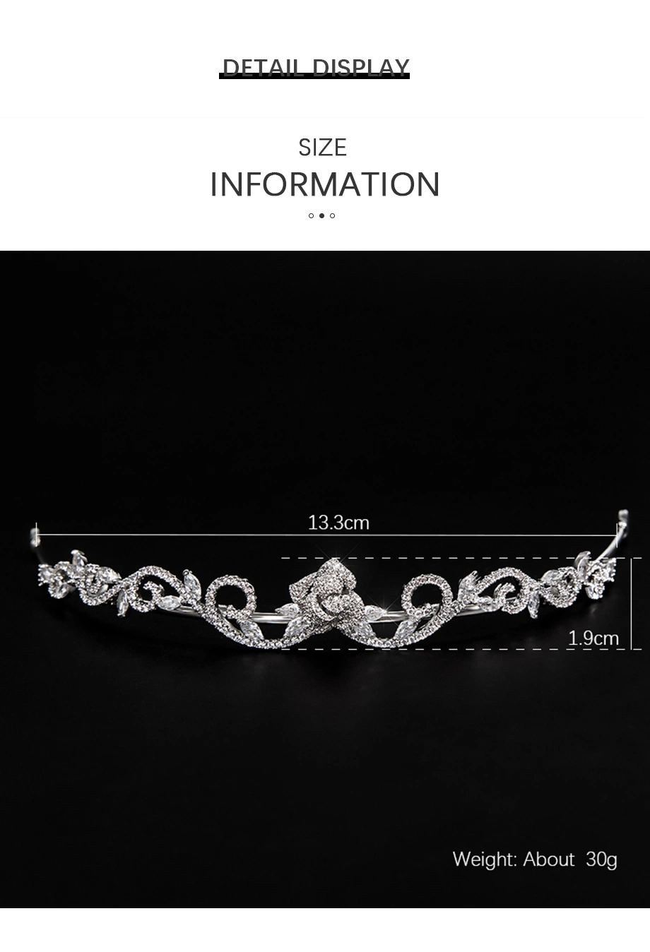 Jade Angel Cubic Zirconia Flower Crown Headband Simple Silver Plated Brass Flowering Vine Quinceanera Tiaras for Women Gift