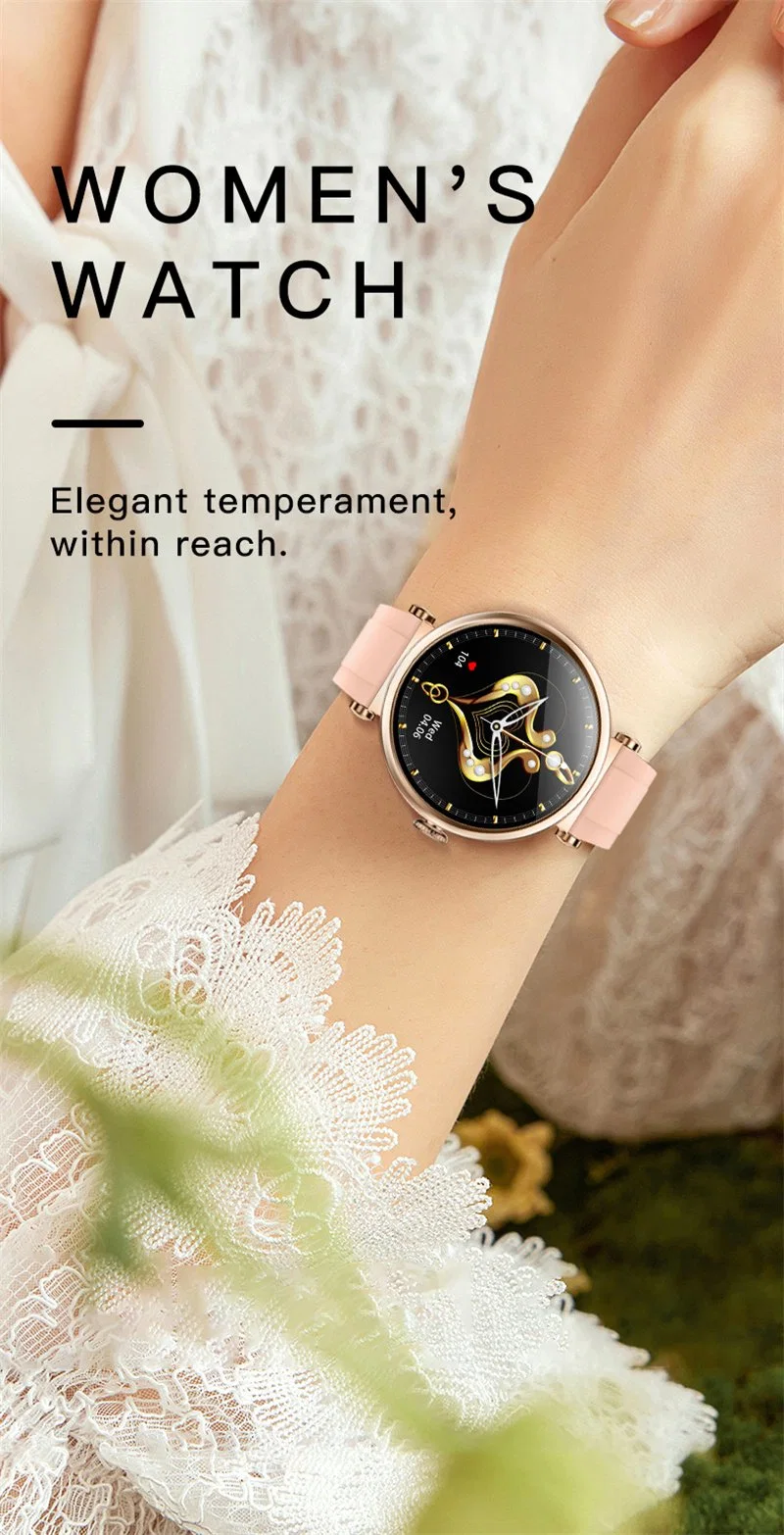 2024 1.27 Round Silicone Strap Gold Silver Intelligent Luxuries Women Ladies Lady Girl Bluetooth Call S3 Smart Watch Smartwatch Smart Bracelet Wristband