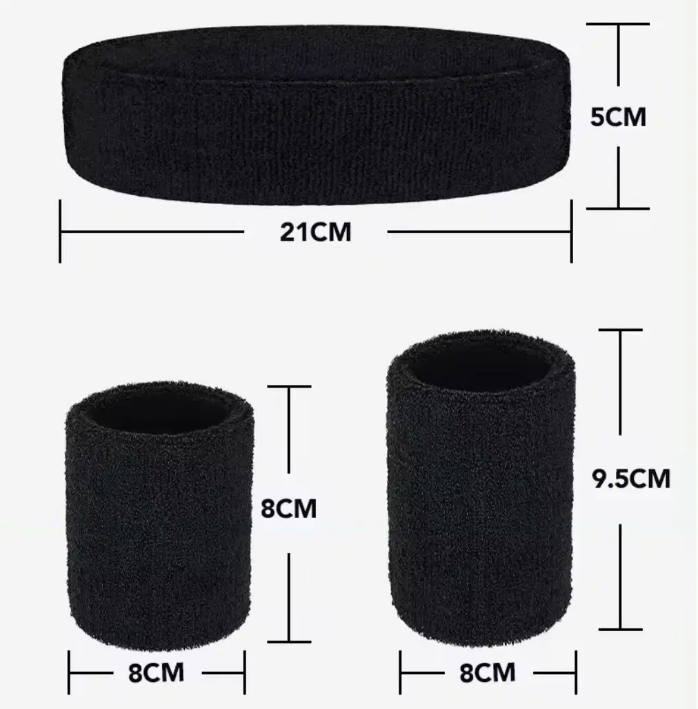 Custom Logo Breathable Tennis Cotton Sweatband Wrist Tube Hand Towel Wristband