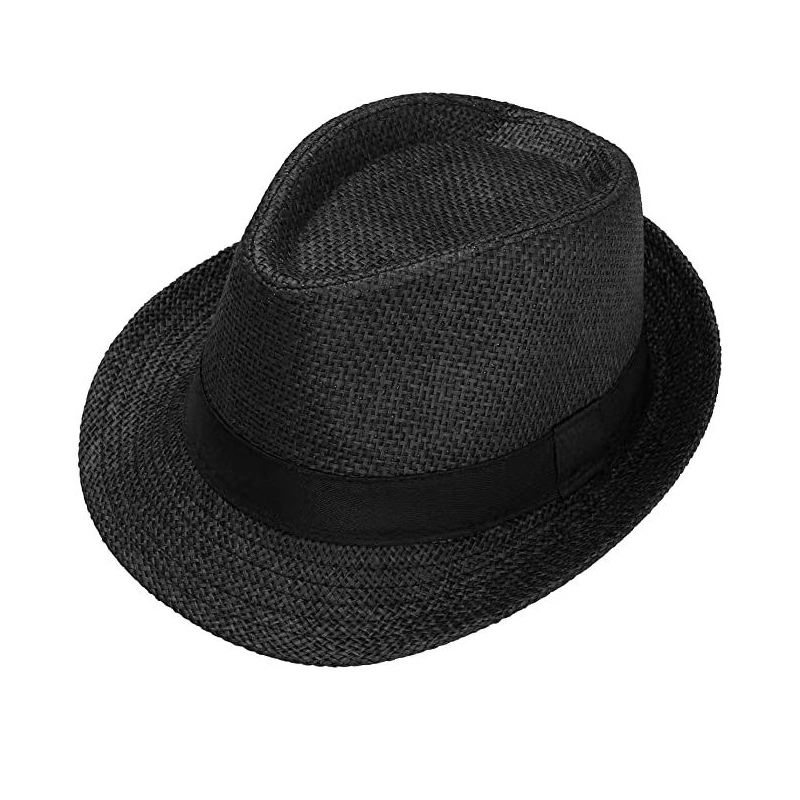 Straw Crushable Summer Panama Fedora Trilby Hat with Band